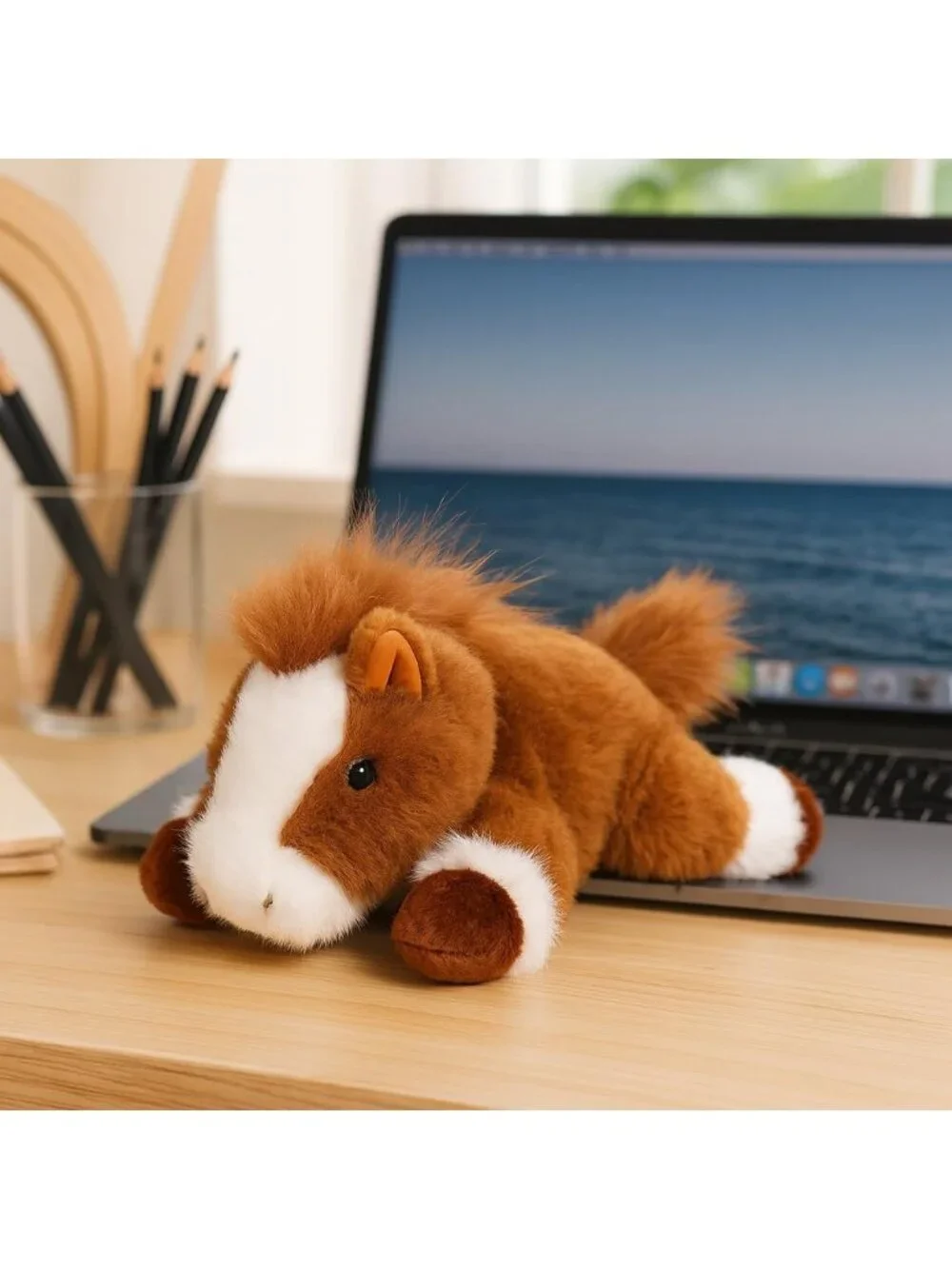 Horse Stuffed Animal Plush Toy Cute Soft Pocket Size Gift for Kids Girls